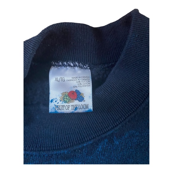 Vintage wolf print blue tie dyed effect sweatshirt - Picture 12 of 12